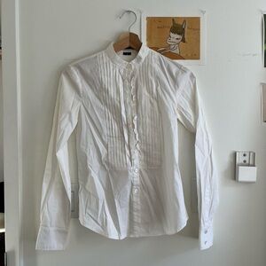 Theory White Button Down Shirt